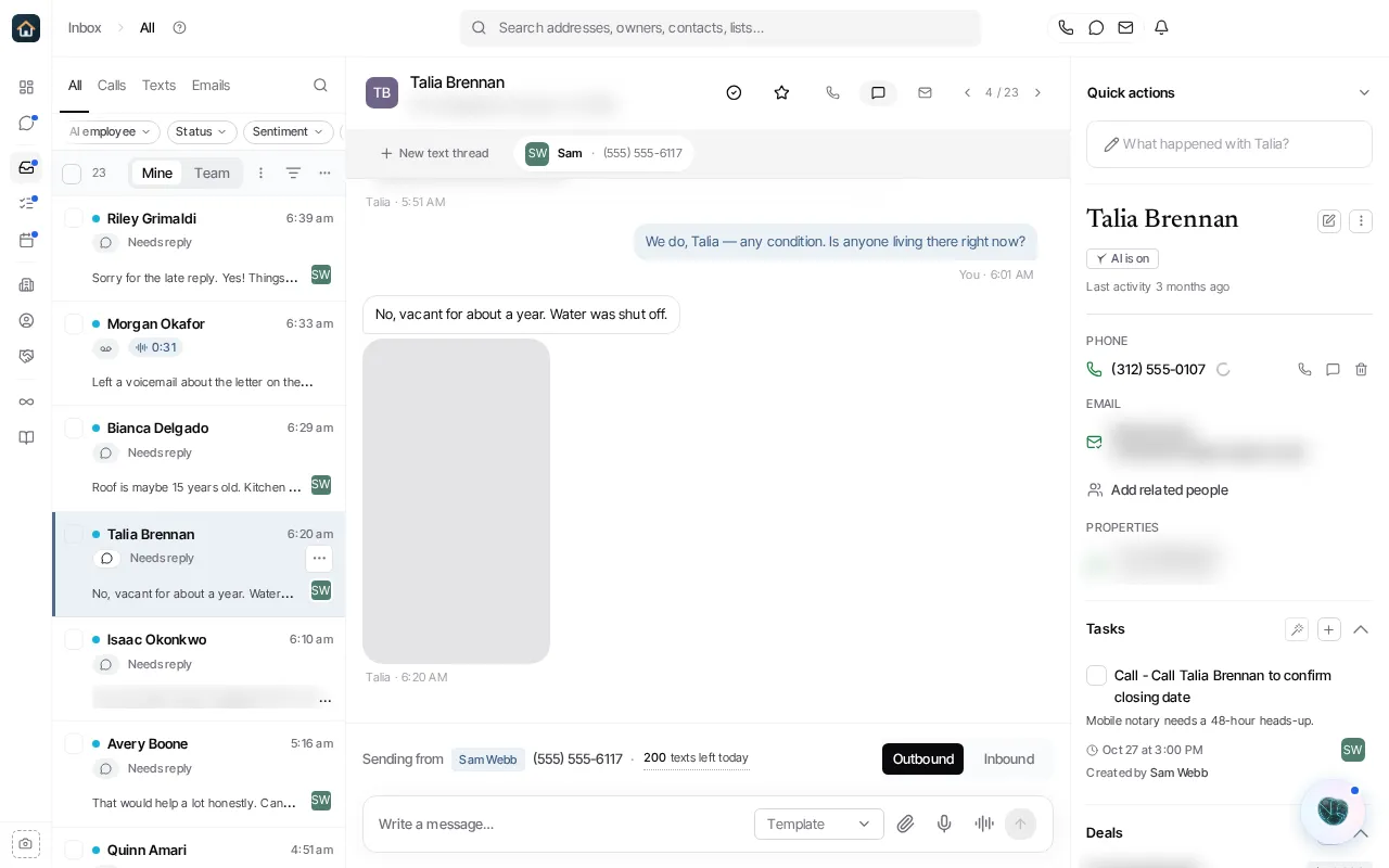 The current Inbox workspace.