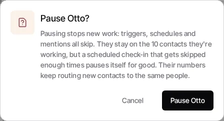 Pause confirmation with the employee’s new-work behavior explained before it is applied