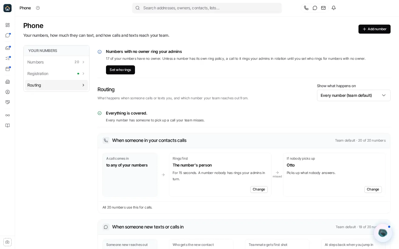 Phone routing controls for sending a new inbound contact to the right recipient