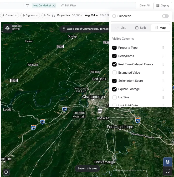 The current Properties map.