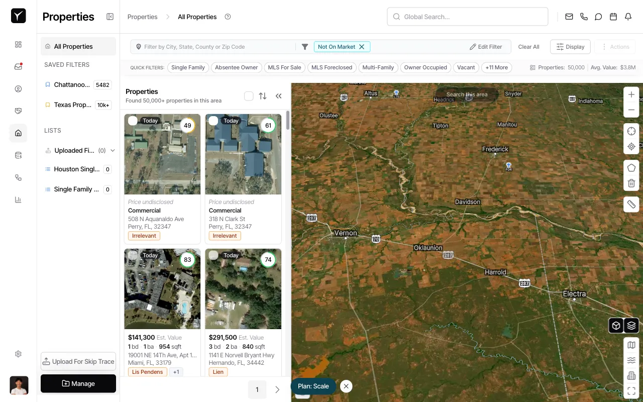 Step 4: Properties page with property list
