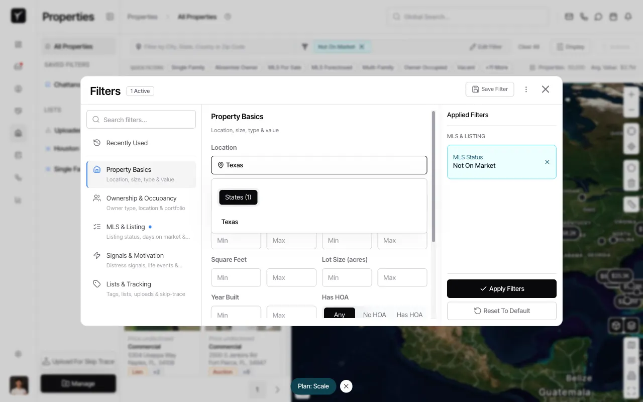 Step 4: Clicking the location field